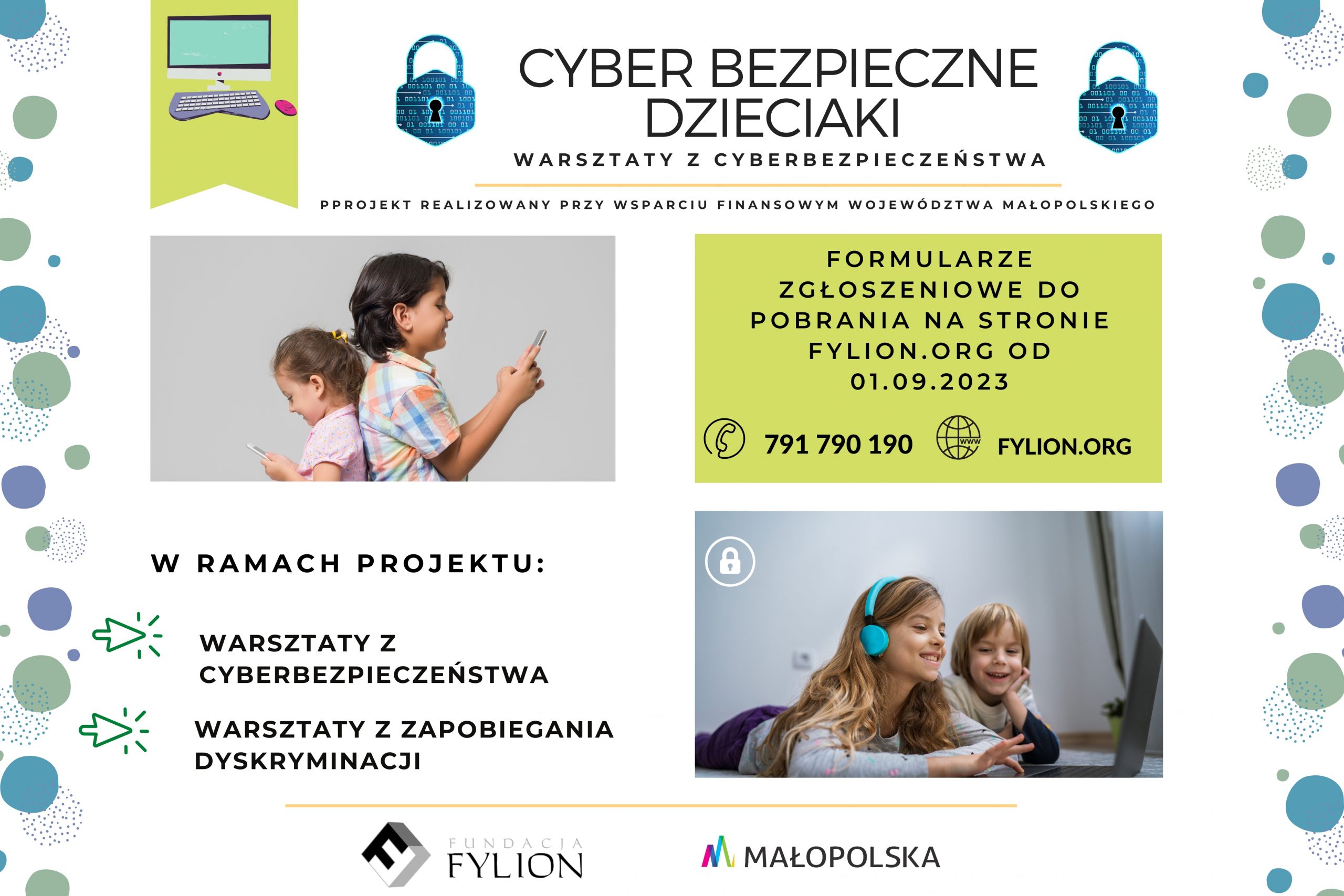 plakat projektu "cyber bezpieczne dzieciaki"
